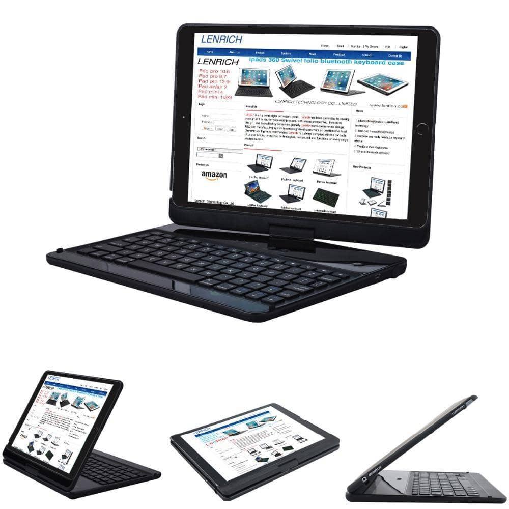 iPad Pro 10.5 2017 iPad Air 3 360 Rotation Bluetooth Wireless Backlit Keyboard Case - CaseBuddy