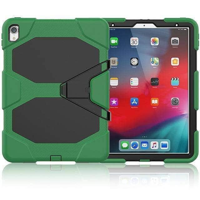 CaseBuddy Casebuddy iPad Pro 11" (2018) A1980 Military Heavy Duty Silicone PC Rugged Stand Case