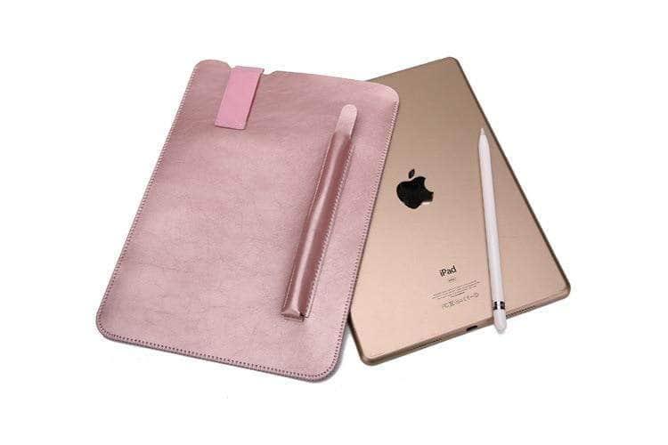 iPad Pro 12.9 11 (2020) Soft Protective Microfiber Leather Sleeve Case Pen Pouch - CaseBuddy