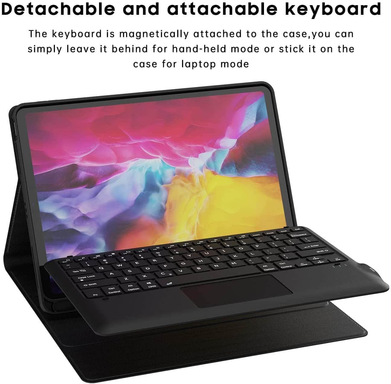 Casebuddy iPad Pro 12.9 2017 Magnet Bluetooth Keyboard Case Touchpad