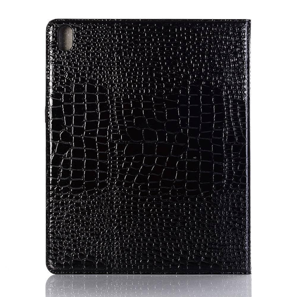 iPad Pro 12.9 2018 Cover Premium Leather Look Crocodile Pattern Smart Awake Sleep Pencil Holder - CaseBuddy