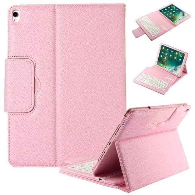 CaseBuddy Casebuddy Pink iPad Pro 12.9 2018 Detachable Tablet Keyboard Case Leather Look Cover