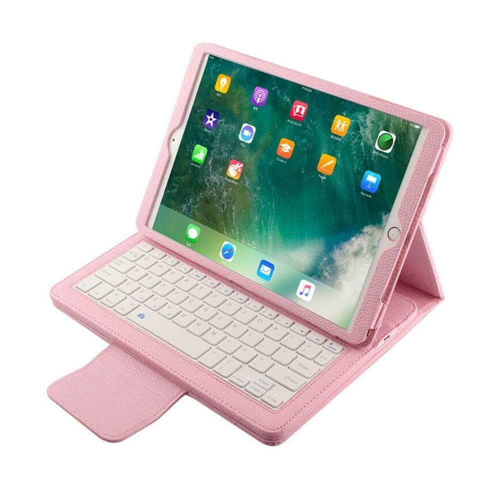 CaseBuddy Casebuddy iPad Pro 12.9 2018 Detachable Tablet Keyboard Case Leather Look Cover