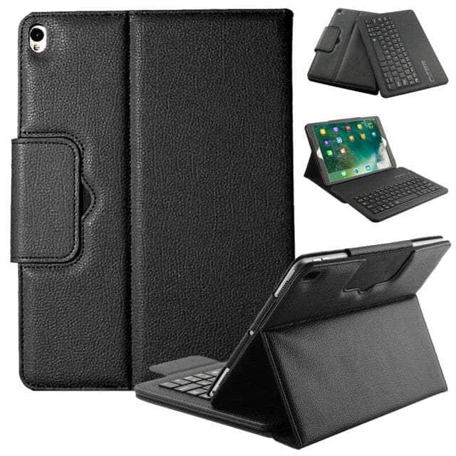 CaseBuddy Casebuddy black iPad Pro 12.9 2018 Detachable Tablet Keyboard Case Leather Look Cover