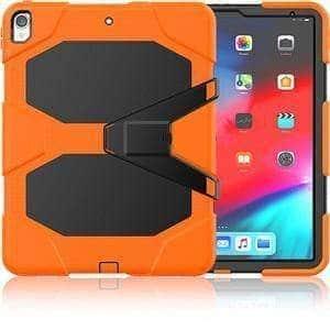CaseBuddy Casebuddy Orange iPad Pro 12.9 (2018) Shockproof Hard Military Heavy Duty Silicone Rugged Stand Protective Case