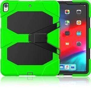 CaseBuddy Casebuddy Green iPad Pro 12.9 (2018) Shockproof Hard Military Heavy Duty Silicone Rugged Stand Protective Case