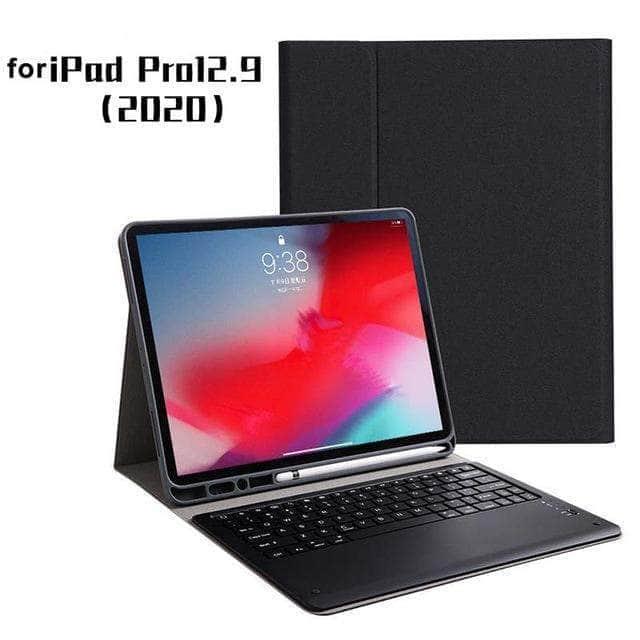CaseBuddy Australia Casebuddy Black iPad Pro 12.9 2020 Slim Bluetooth Keyboard Tablet Case Pen Holder