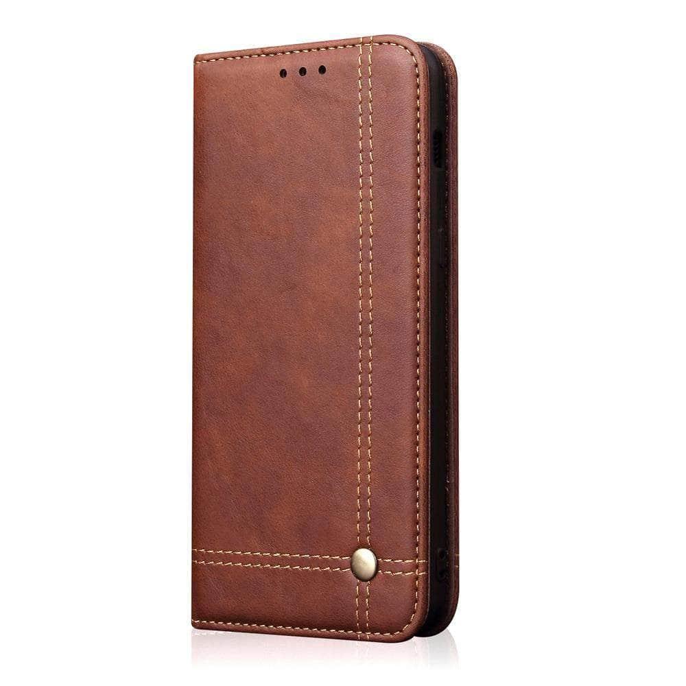 iPhone 11 Pro Max Retro Crazy Horse Pattern PU Leather Flip Stand Wallet Case with Card Slot Shockproof Fundas - CaseBuddy