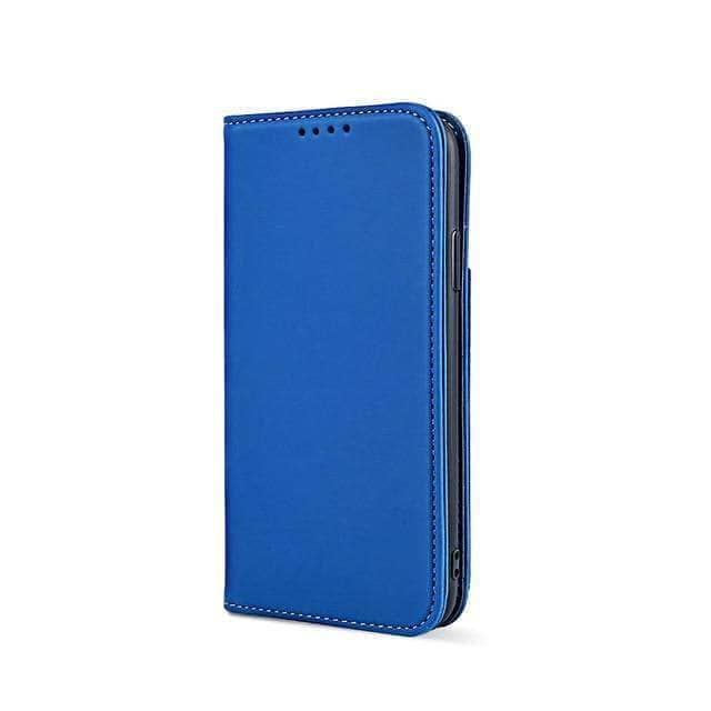 CaseBuddy Australia Casebuddy iphone 12 / Blue iPhone 12 11 Mini Pro Max Flip Case Thin Magnetic Card Holder