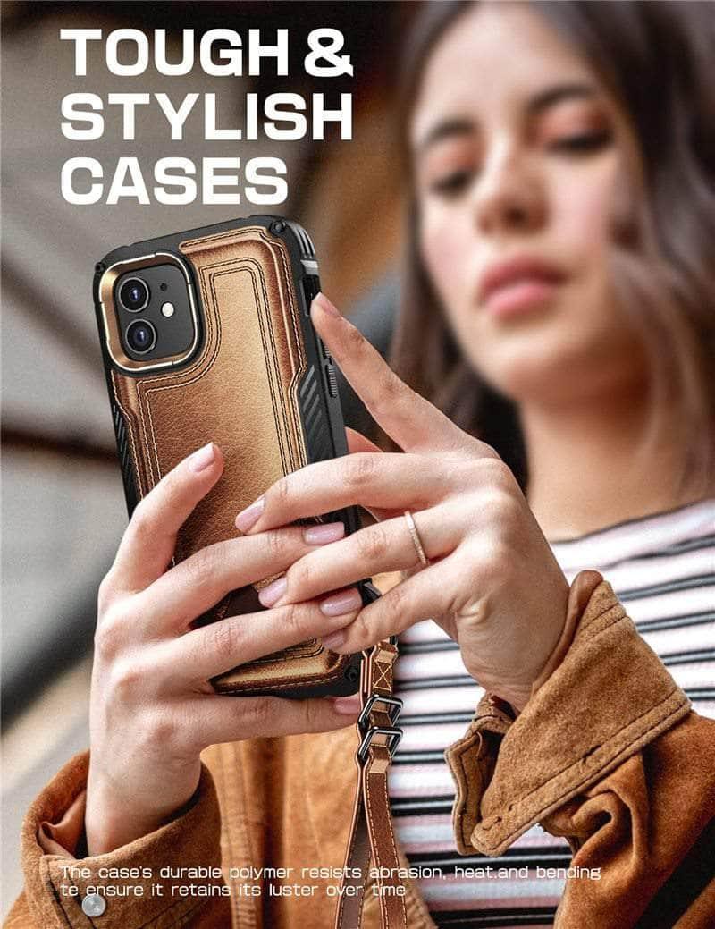 CaseBuddy Australia Casebuddy iPhone 12 Pro 6.1 inch SUPCASE UB Royal Full-Body Rugged Leather Case