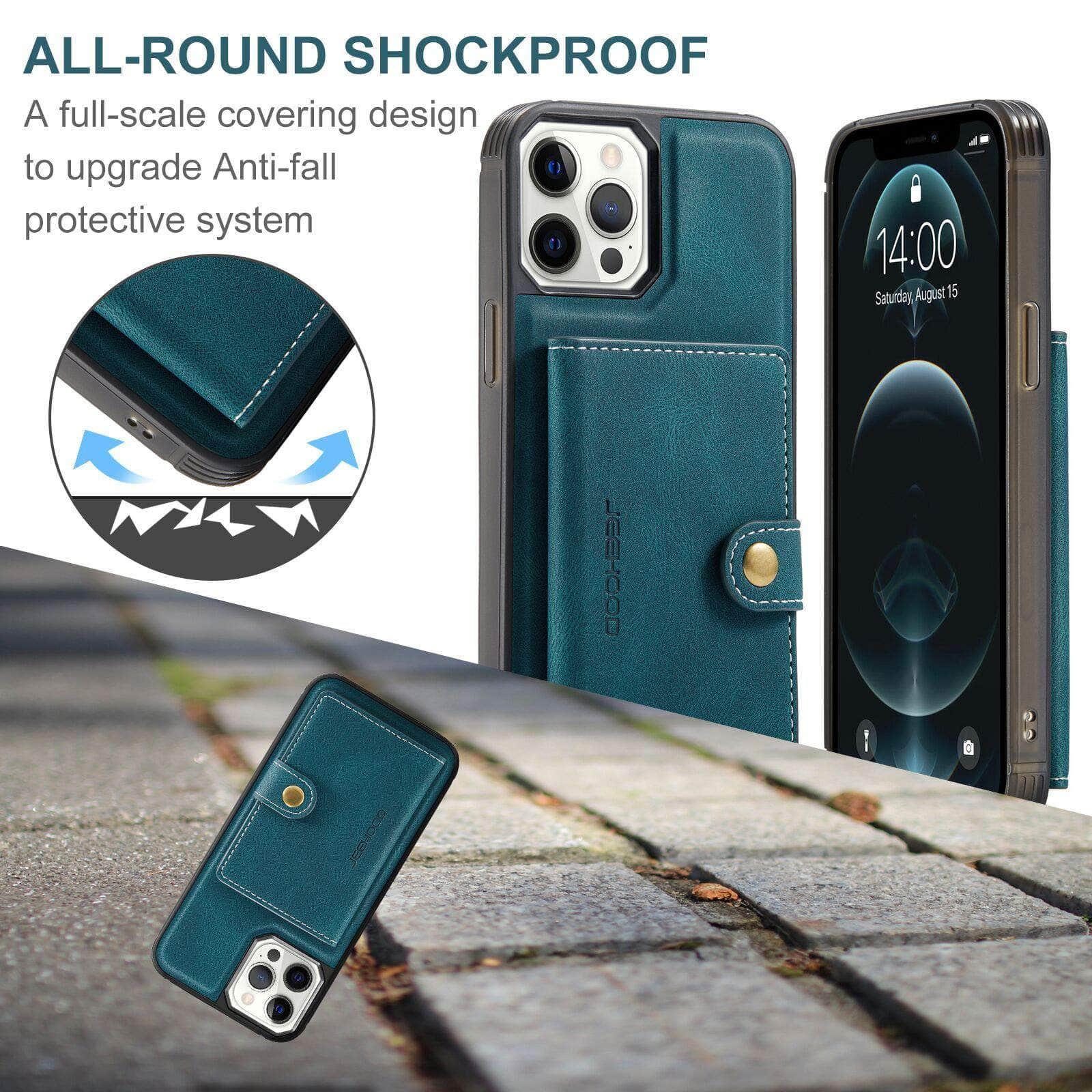 CaseBuddy Australia Casebuddy iPhone 13 Pro Max Back Leather Card Holder Case