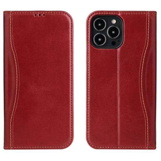 CaseBuddy Australia Casebuddy For iPhone 13 Promax / c iPhone 13 Pro Max Genuine Leather Wallet Card Slot Case