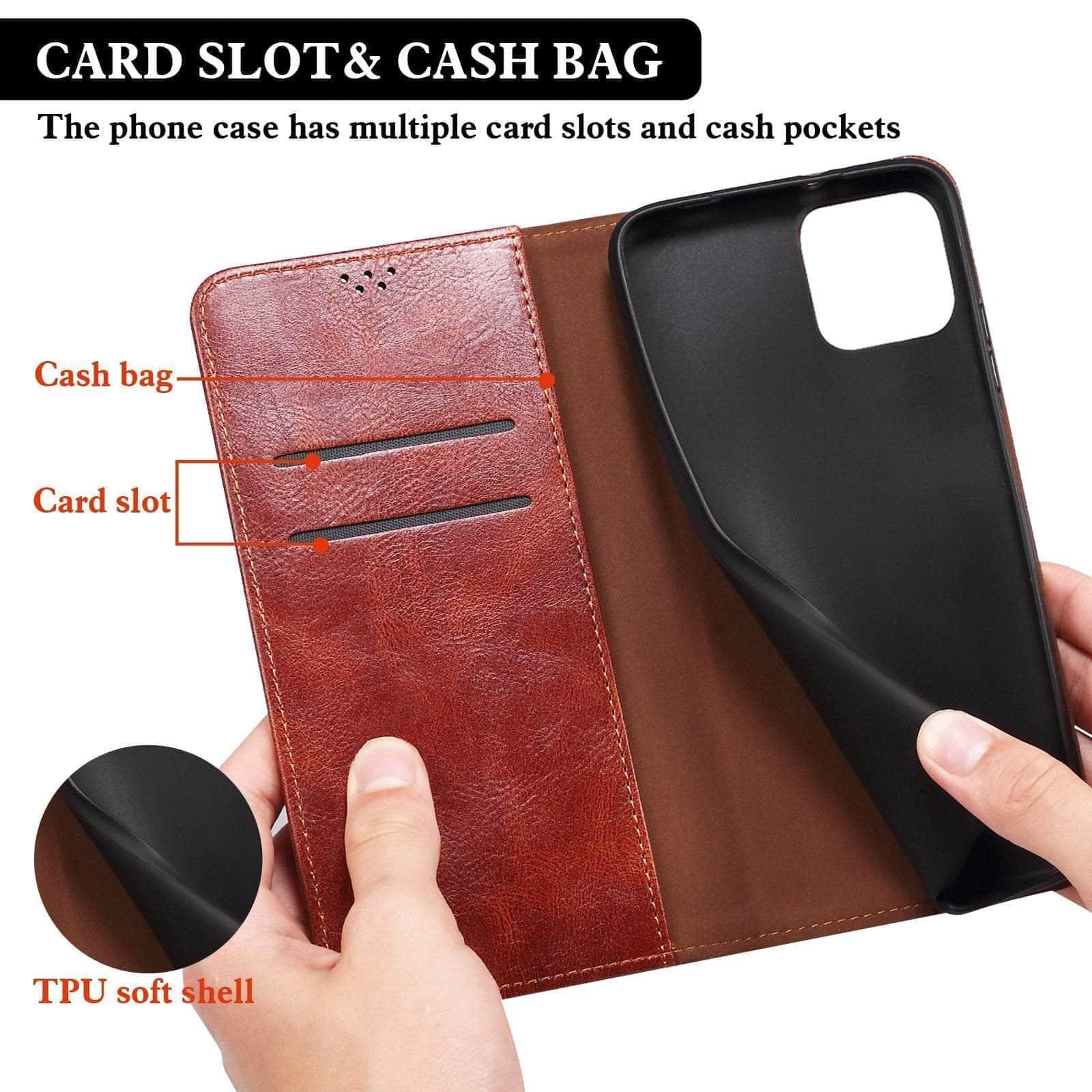 CaseBuddy Australia Casebuddy iPhone 13 Pro Stand Card Pocket Leather Soft Case