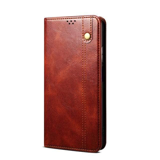 CaseBuddy Australia Casebuddy iPhone 13 Pro / Red iPhone 13 Pro Stand Card Pocket Leather Soft Case