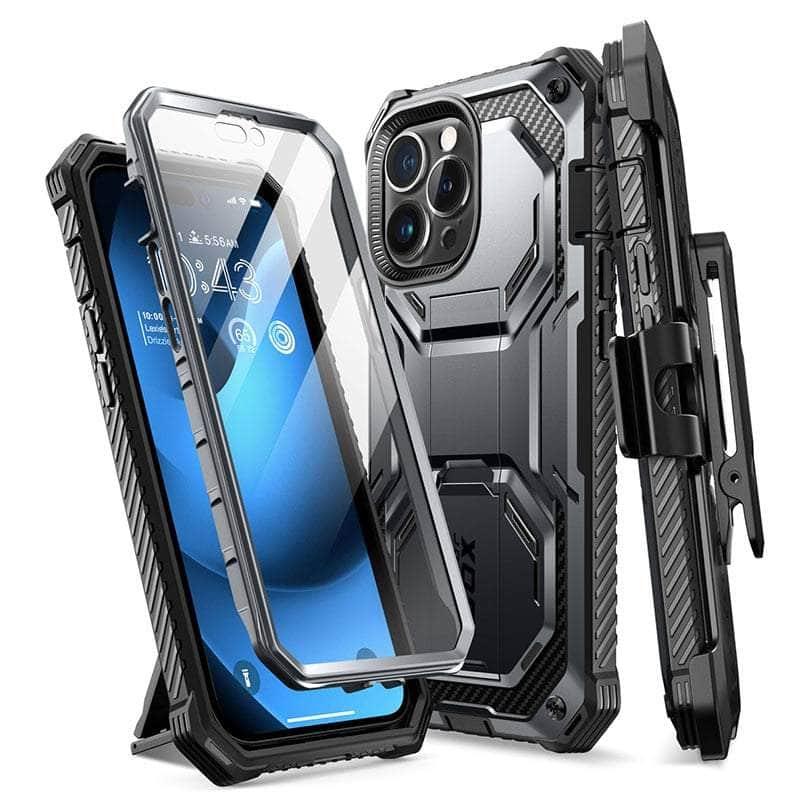 Casebuddy Black / PC + TPU iPhone 14 Pro Armorbox Full-Body Dual Layer Bumper