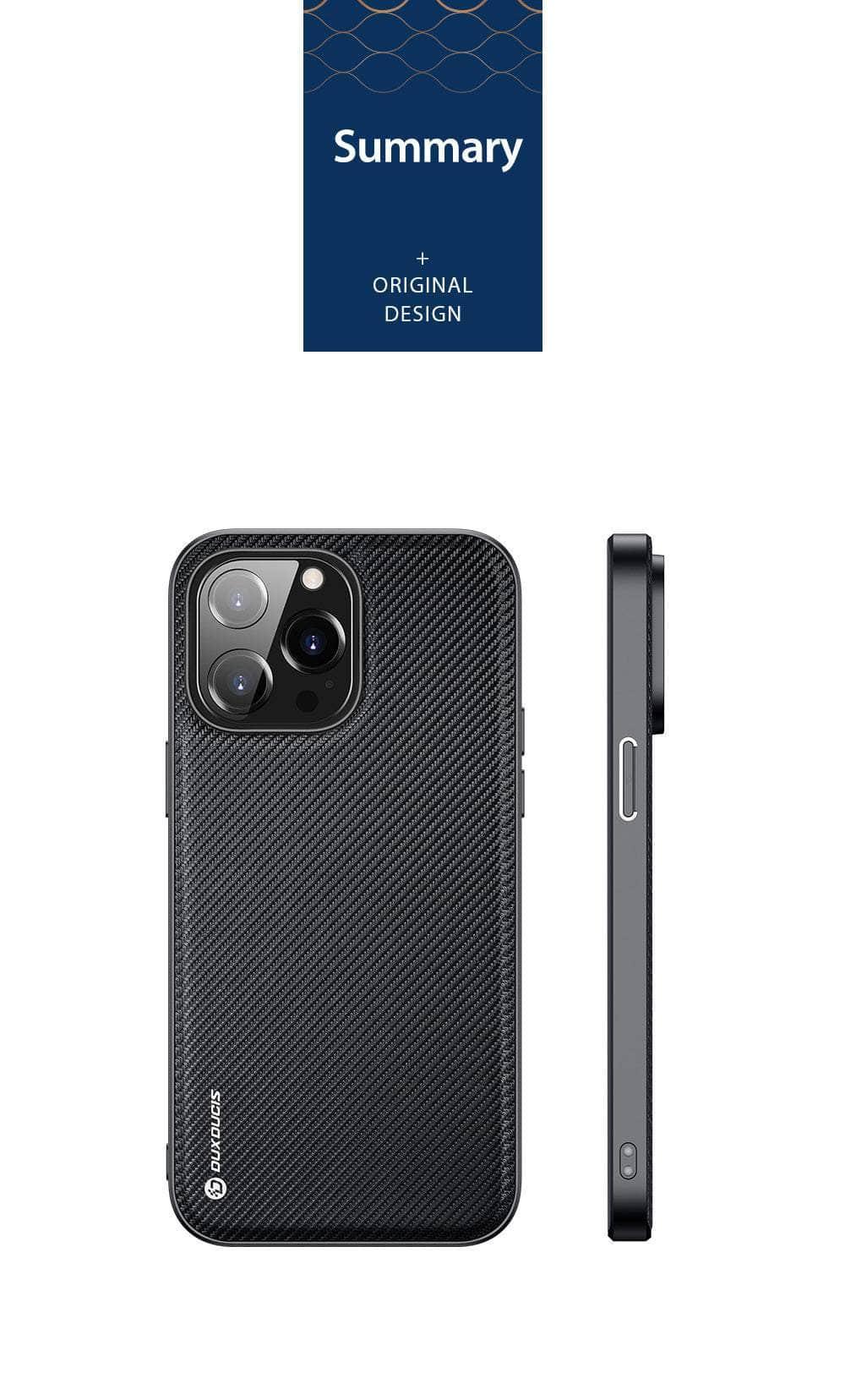 Casebuddy iPhone 14 Pro Max DUX DUCIS Woven Fabric  Slim Back Case