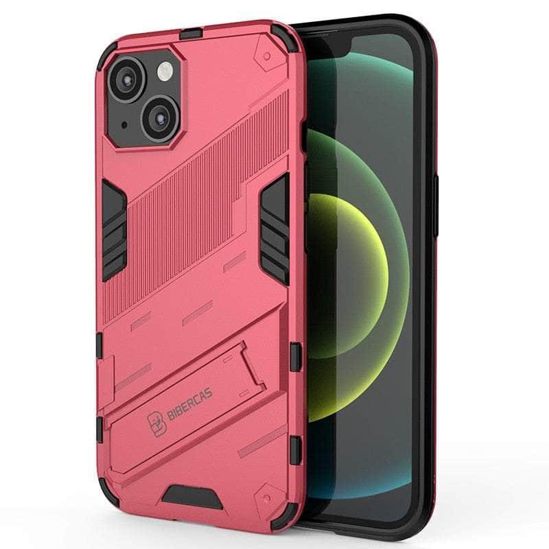 Casebuddy Pink / For iPhone 14 Pro iPhone 14 Pro Shockproof Punk Armour Kickstand Bumper