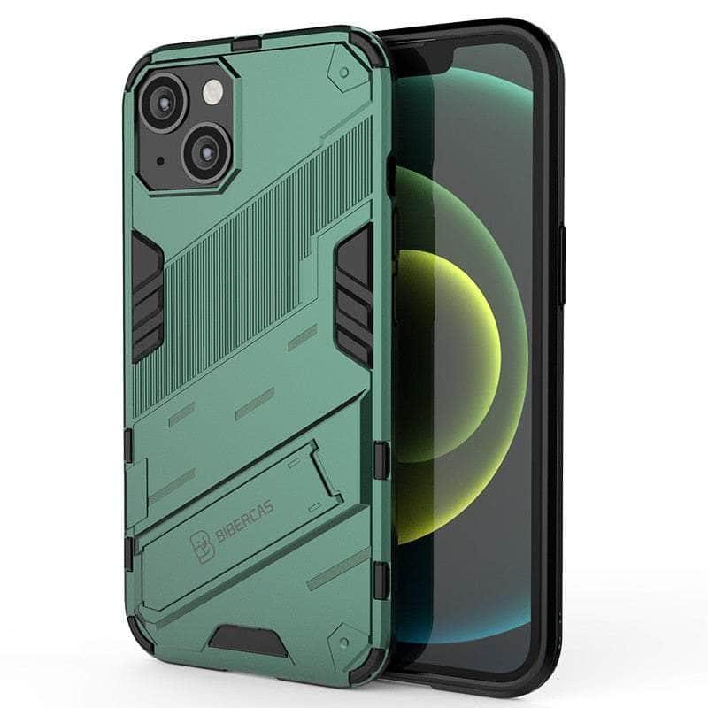 Casebuddy Green / For iPhone 14 Pro iPhone 14 Pro Shockproof Punk Armour Kickstand Bumper