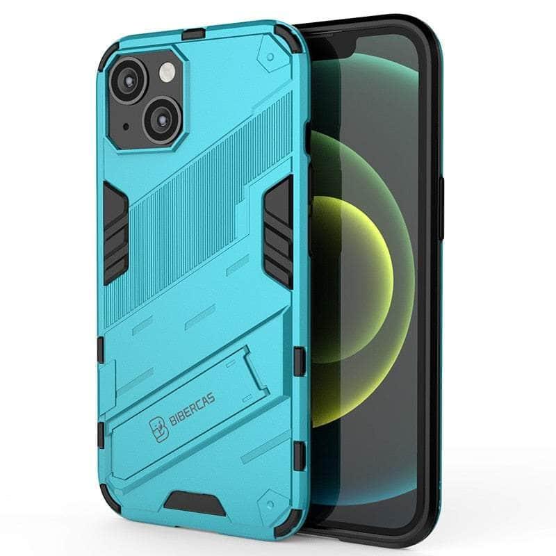 Casebuddy Blue / For iPhone 14 Pro iPhone 14 Pro Shockproof Punk Armour Kickstand Bumper