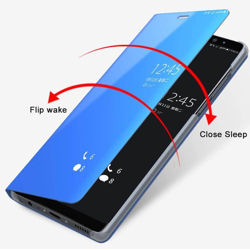 iPhone SE 2020 4.7 PU Leather Flip Mirror Smart Phone Case - CaseBuddy