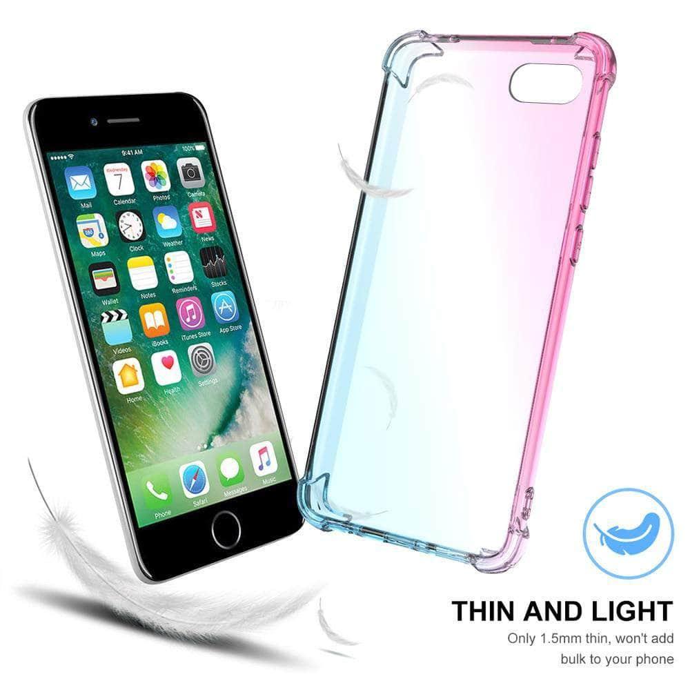 iPhone SE 2020 Gradient Color Soft TPU Reinforced Corner Bumper Shockproof Cover - CaseBuddy