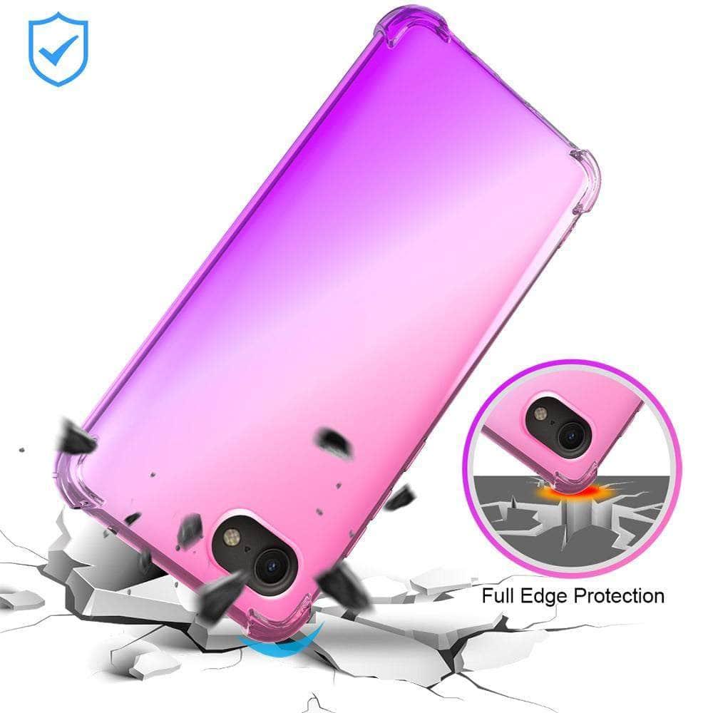 iPhone SE 2020 Gradient Color Soft TPU Reinforced Corner Bumper Shockproof Cover - CaseBuddy