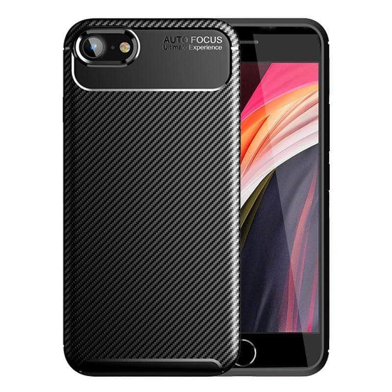 iPhone SE 2020 Shockproof Carbon Fiber TPU Case - CaseBuddy
