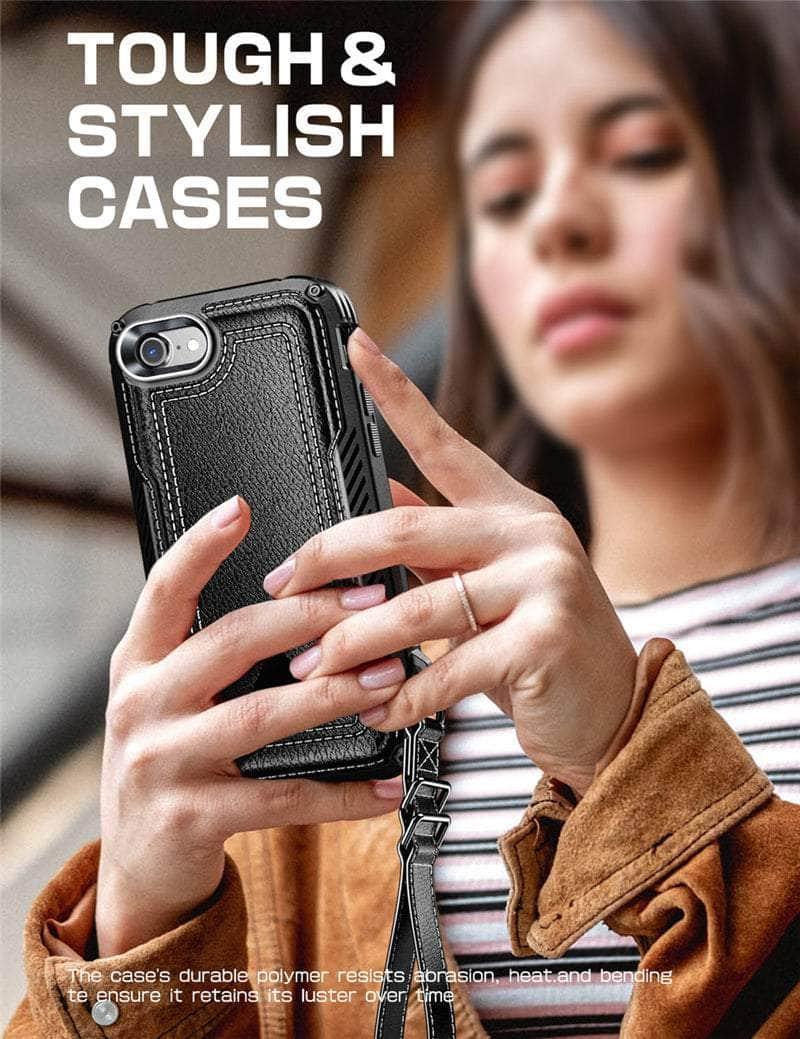 CaseBuddy Australia Casebuddy iPhone SE 2022 SUPCASE UB Royal Full-Body Faux Leather Cover