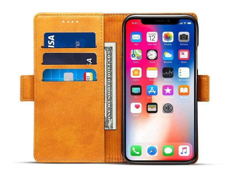 Leather Case iPhone X XS XR Fashion Flip Card Wallet - CaseBuddy
