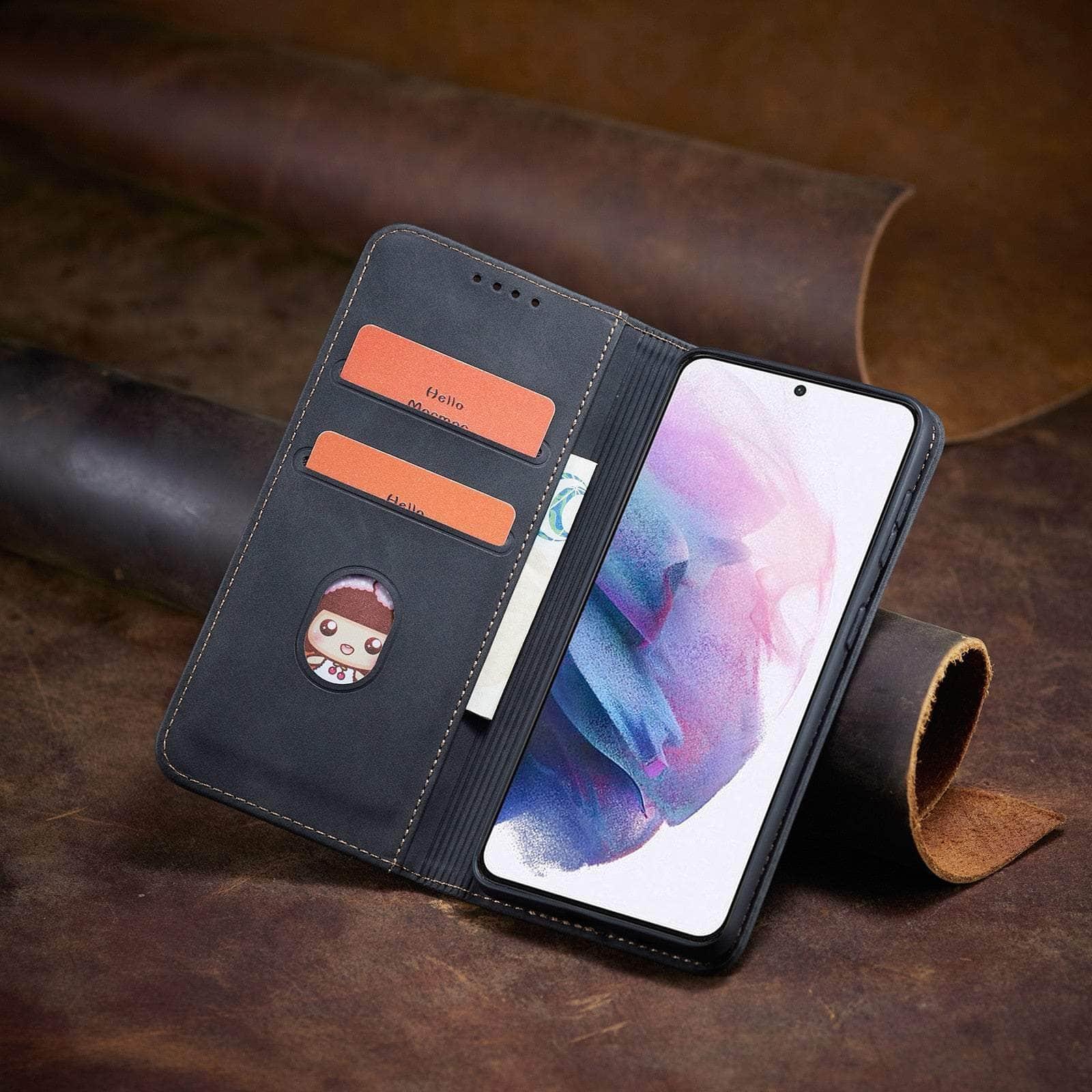 CaseBuddy Australia Casebuddy Leather Flip Galaxy S22 Ultra Luxury Wallet Cards Case