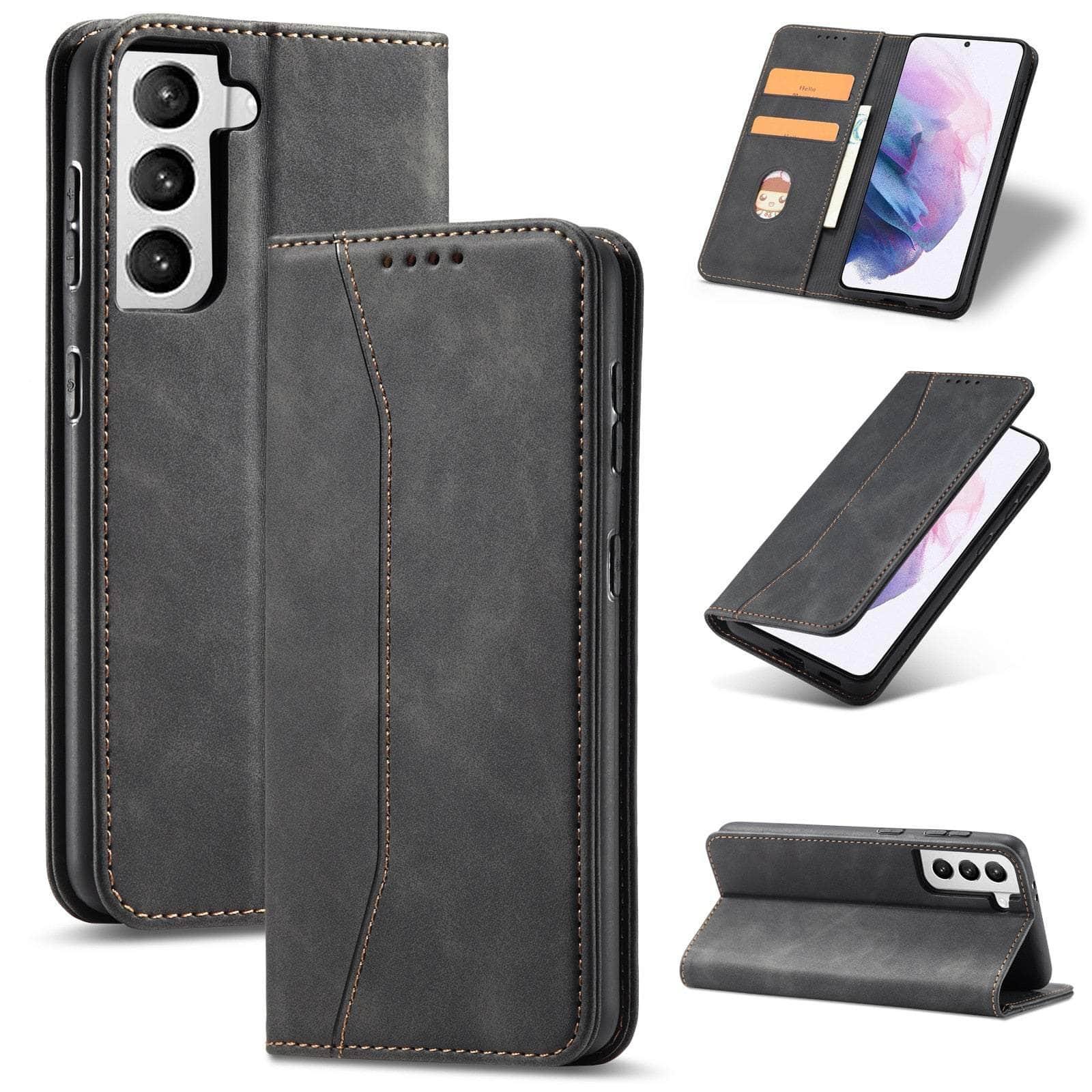 CaseBuddy Australia Casebuddy Leather Flip Galaxy S22 Ultra Luxury Wallet Cards Case