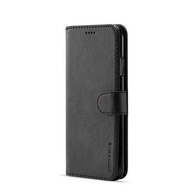 CaseBuddy Australia Casebuddy iphone 11pro max / Black Leather iPhone Wallet Flip Case