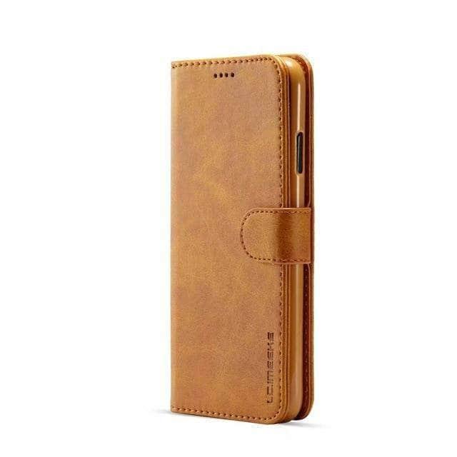 CaseBuddy Australia Casebuddy iphone 11pro max / Yellow Leather iPhone Wallet Flip Case
