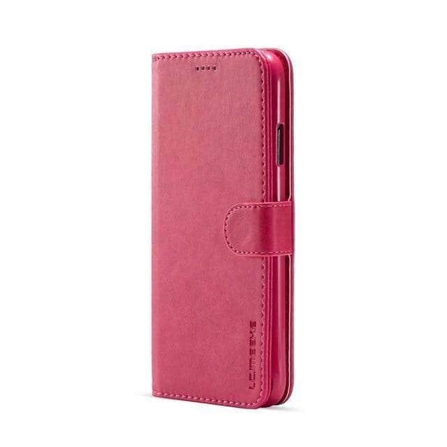 CaseBuddy Australia Casebuddy For iphone se 2020 / Rose red Leather iPhone Wallet Flip Case