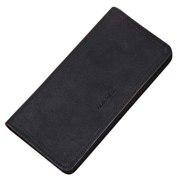 Long Bifold Business Leather Wallet Money Card Holder - CaseBuddy