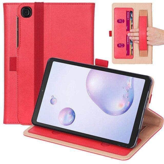 CaseBuddy Australia Casebuddy Red Luxury Galaxy Tab A7 10.4 T500 T505 Hand Holder Stand Shell
