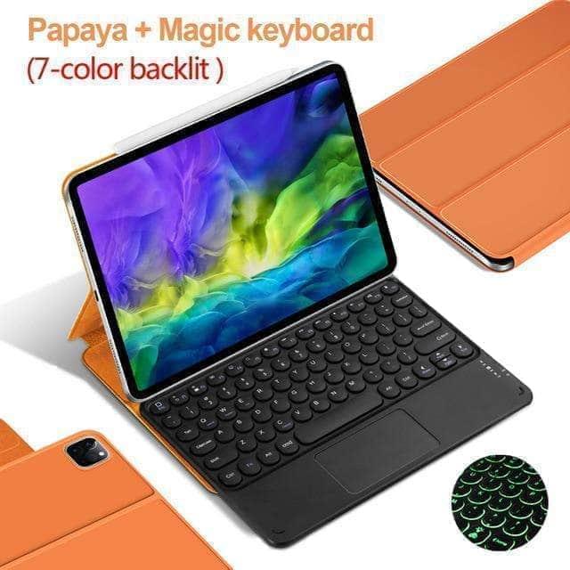 CaseBuddy Australia Casebuddy GF Papaya Touch 7C / iPad Pro 12.9 2020 Magic iPad Magnetic Bluetooth Keyboard Case