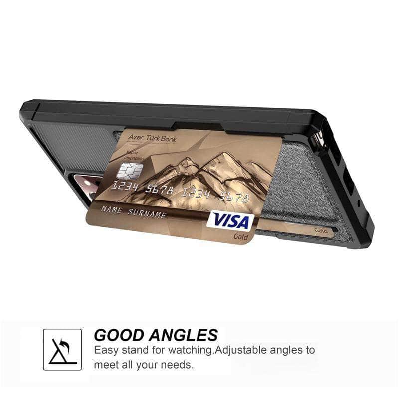 Magnetic Leather Skin Card Pocket Note 20 Ultra S20 Plus Protection Case - CaseBuddy