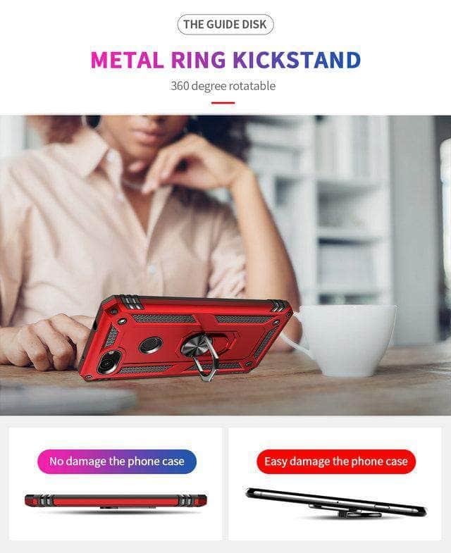 Metal Ring Google Pixel 3A XL  Back Cover Magnet Car Phone Holder - CaseBuddy