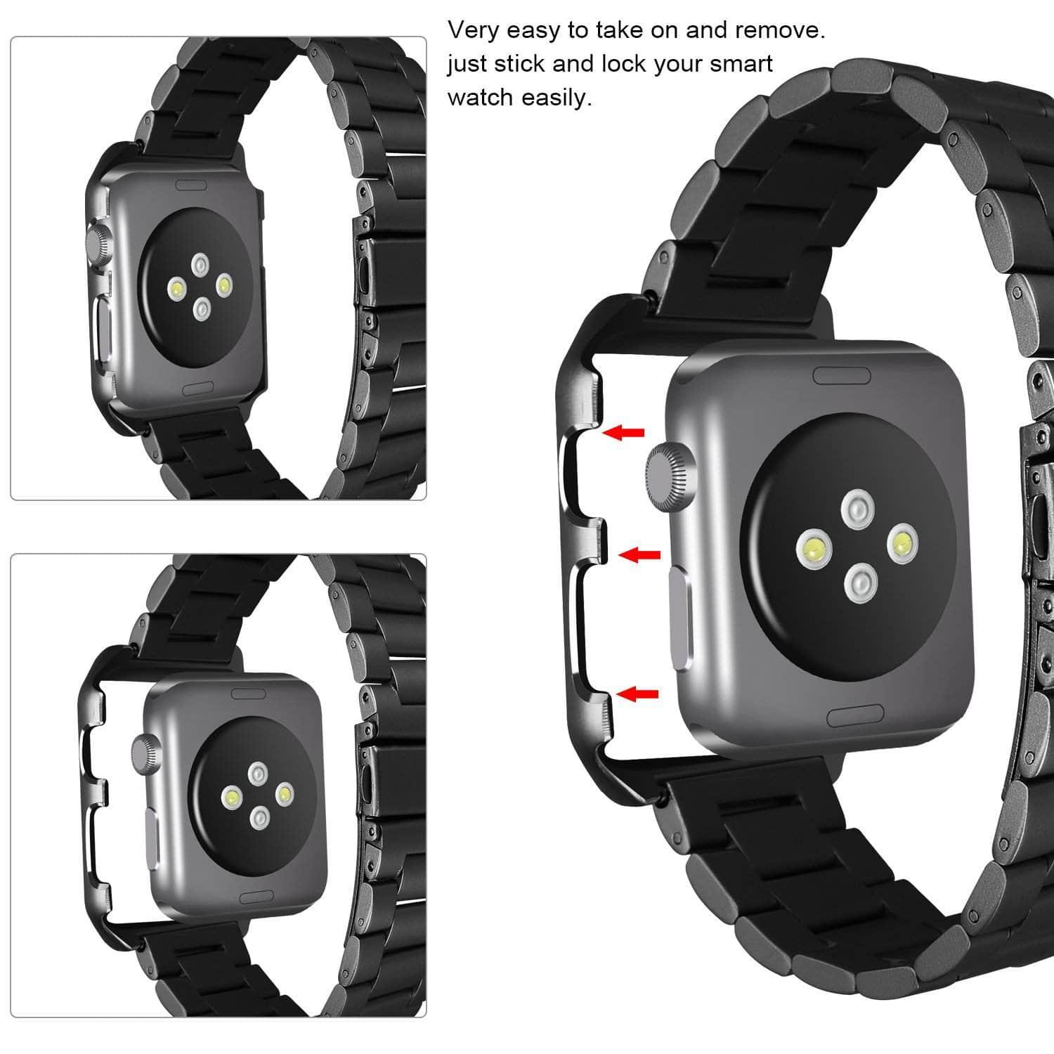 Metal Stainless Steel Strap Apple Watch 6 5 4 3 2 SE 44/42/40/38 - CaseBuddy