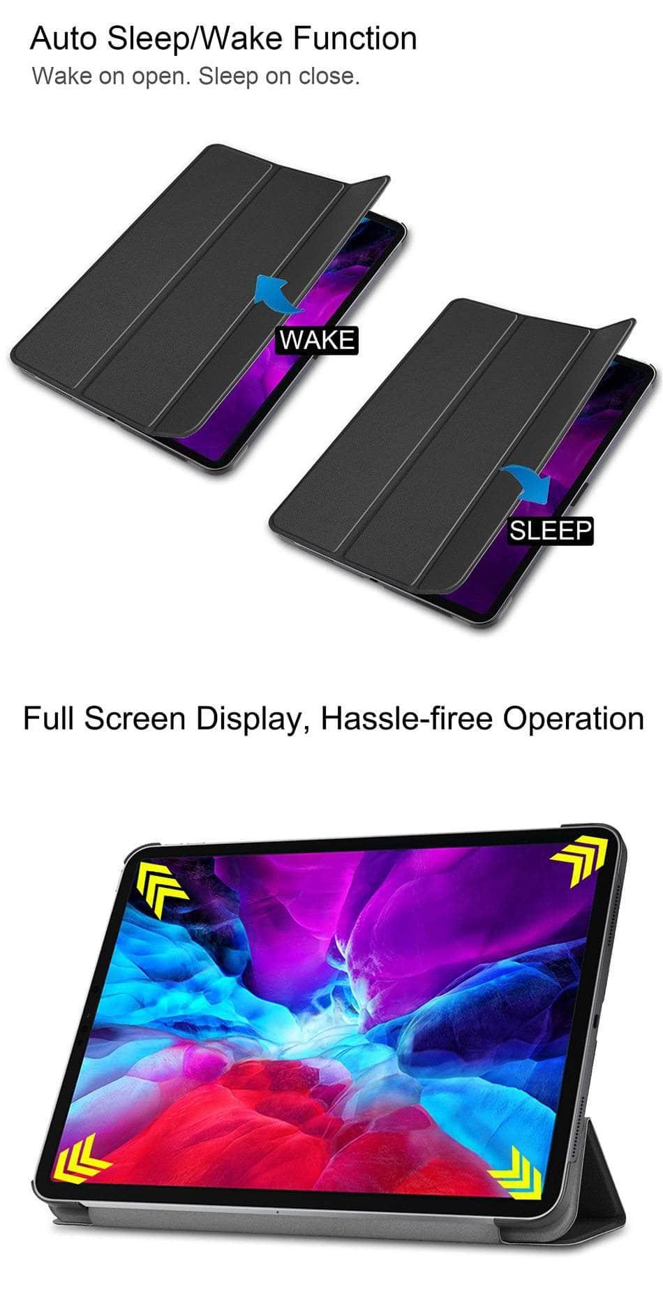 CaseBuddy Australia Casebuddy MTT iPad Pro 12.9 (2018/2020) Pencil Magnetic TriFold Smart Stand Case