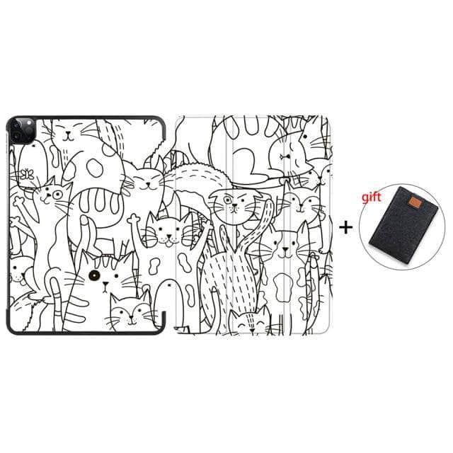 CaseBuddy Australia Casebuddy IP09 / Pro 12.9 3rd 4th Gen MTT iPad Pro 12.9 (2018/2020) Pencil Magnetic TriFold Smart Stand Case