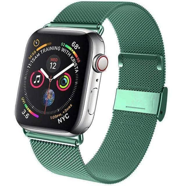 CaseBuddy Australia Casebuddy green / 38mm or 40mm Multi Color Milanese Loop Apple Watch Band 6 5 4 3 2 SE 44/42/40/38
