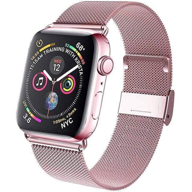 CaseBuddy Australia Casebuddy rose pink / 38mm or 40mm Multi Color Milanese Loop Apple Watch Band 6 5 4 3 2 SE 44/42/40/38