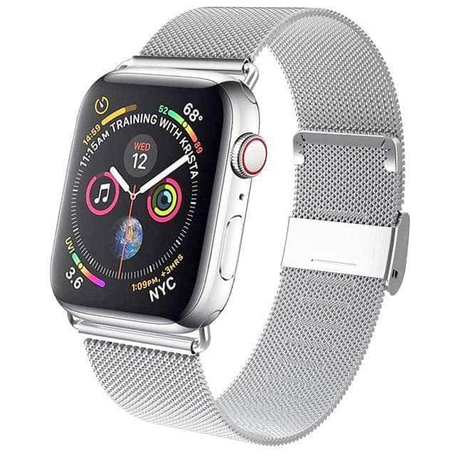 CaseBuddy Australia Casebuddy silver / 38mm or 40mm Multi Color Milanese Loop Apple Watch Band 6 5 4 3 2 SE 44/42/40/38