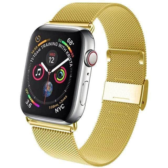 CaseBuddy Australia Casebuddy gold / 38mm or 40mm Multi Color Milanese Loop Apple Watch Band 6 5 4 3 2 SE 44/42/40/38