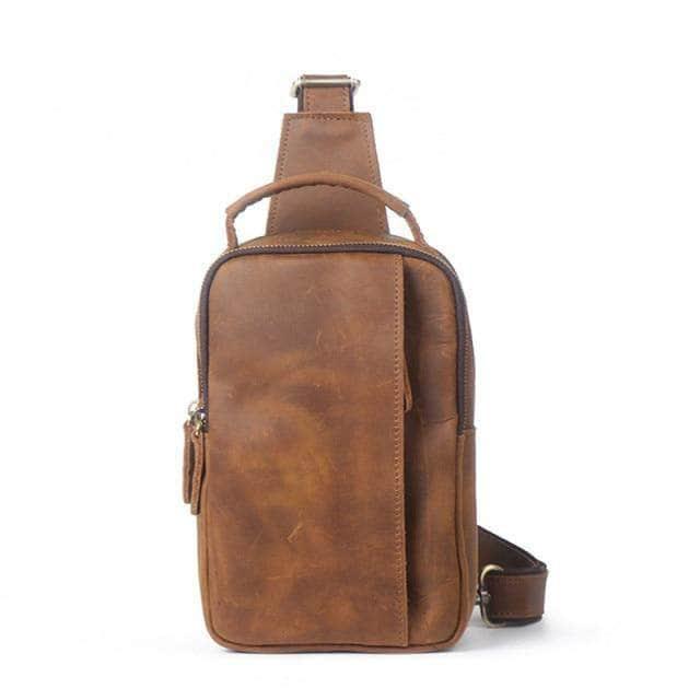 CaseBuddy Australia Casebuddy brown Nesitu Vintage Genuine Leather Men Chest Bag
