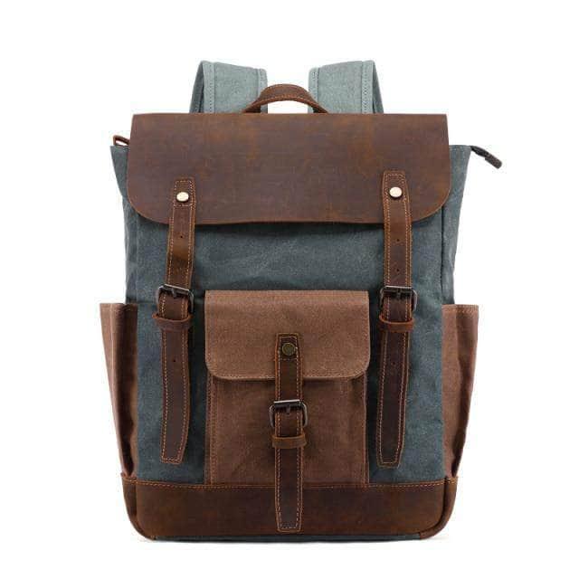 CaseBuddy Australia Casebuddy cyan Nesitu Vintage Wax Canvas 14'' Laptop Backpack