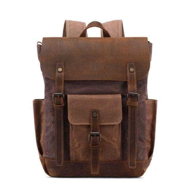CaseBuddy Australia Casebuddy coffee Nesitu Vintage Wax Canvas 14'' Laptop Backpack