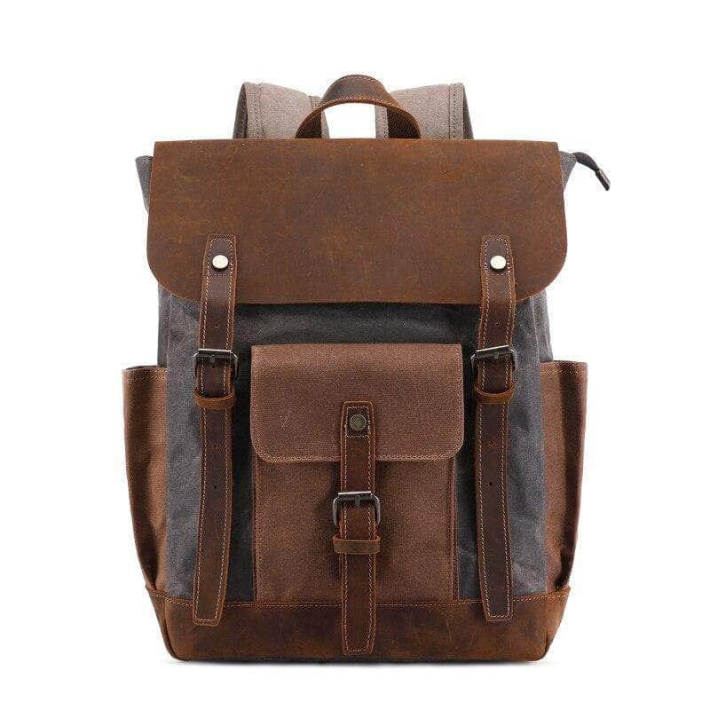 CaseBuddy Australia Casebuddy Nesitu Vintage Wax Canvas 14'' Laptop Backpack